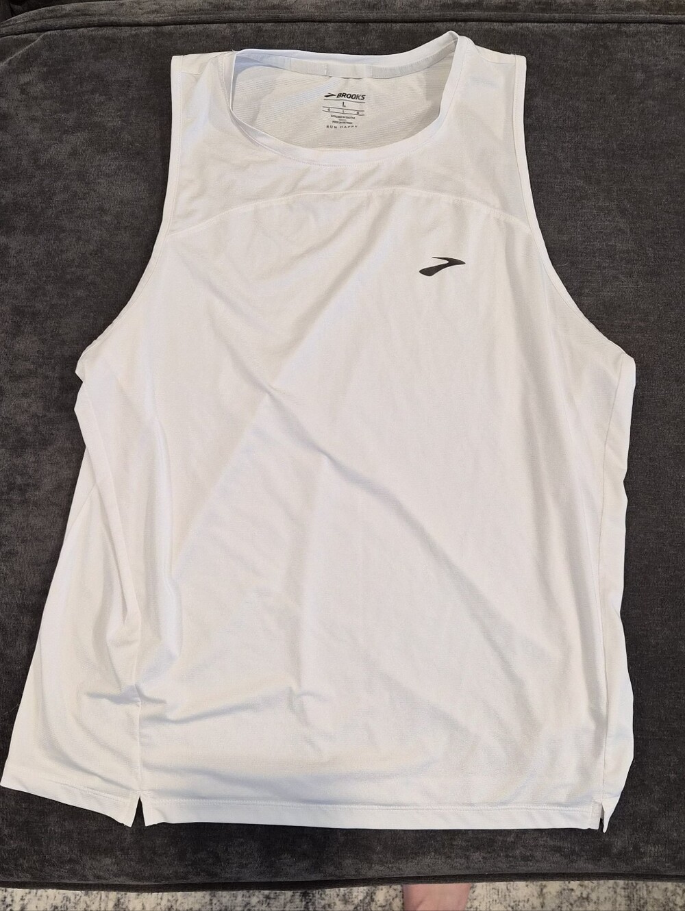 Brooks White Women's Running Singlet